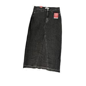 NWT- Levi Strauss Signature Maxi Skirt Black Size 6